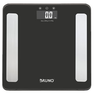 BRUNO ψηφιακή ζυγαριά με λιπομετρητή BRN-0056, έως 180kg, μαύρη