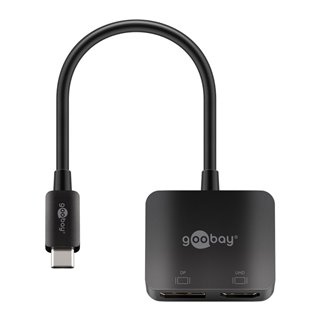 GOOBAY αντάπτορας USB-C σε DisplayPort & HDMI 60172, 4K, μαύρος