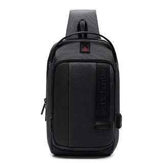 ARCTIC HUNTER Τσάντα Crossbody XB00100-BK, USB, αδιάβροχη, μαύρο