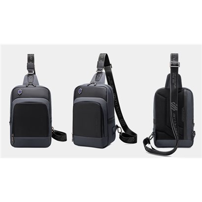 ARCTIC HUNTER τσάντα Crossbody XB00116, θήκη για tablet, αδιάβροχη, γκρι
