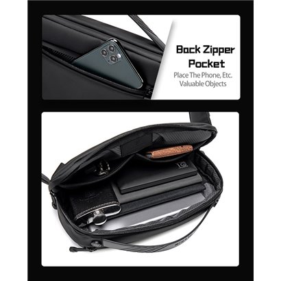 ARCTIC HUNTER τσάντα μέσης Y00020, αδιάβροχη, μαύρη