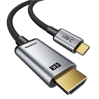 CABLETIME καλώδιο USB-C σε HDMI C160, 4K, gold plated, 3m, μαύρο