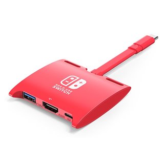 USB-C hub SHUB31 για Nintendo Switch, USB/HDMI 4K/USB-C PD 100W, κόκκινο