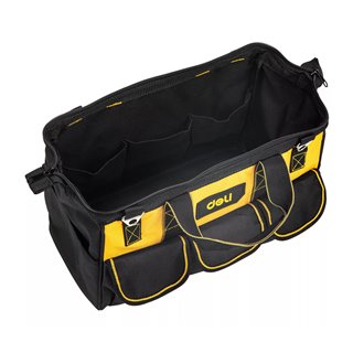 DELI τσάντα εργαλείων ώμου DL430116, 36 x 18 x 25cm, μαύρη
