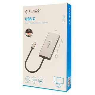 ORICO docking station MC-U501P, USB Type-C, 5-ports, γκρι