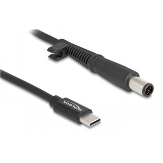 DELOCK καλώδιο τροφοδοσίας 87972, USB-C σε HP 4.5x3.0mm, 1.5m, μαύρο