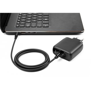 DELOCK καλώδιο τροφοδοσίας 87972, USB-C σε HP 4.5x3.0mm, 1.5m, μαύρο