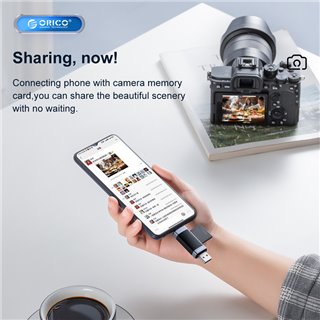 ORICO card reader CD2D-AC3 για SD & Micro SD, USB-C & USB 3.0, μαύρο