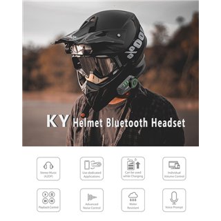FREEDCONN σύστημα Bluetooth KY για κράνος μηχανής, BT 5.0