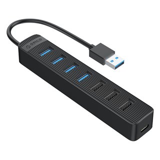 ORICO USB Hub TWC3-7A, 1x USB Type-C, 7x USB ports, μαύρο