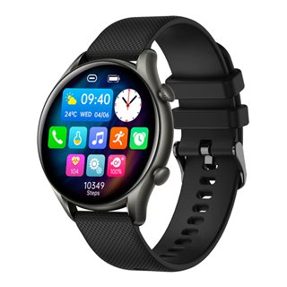 ΙΝΤΙΜΕ smartwatch i20, 1.32", voice assistant, ηχείο & mic, μαύρο