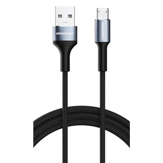 ROCKROSE καλώδιο USB σε Micro USB Aspire AM, 2.4A, 1m, μαύρο