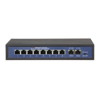 LONGSE PoE switch HT812, 8x LAN port & 2x WAN port, 10/100/1000Mbps