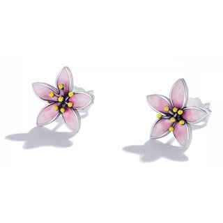 BAMOER σκουλαρίκια καρφωτά λουλούδι SCE1273, ασήμι 925, ασημί