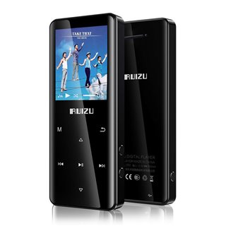 RUIZU MP3 player D51 με ηχείο, 1.8", 8GB, BT, ελληνικό μενού, μαύρο