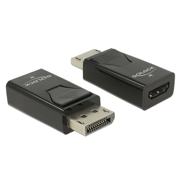 DELOCK αντάπτορας DisplayPort 1.2 σε HDMI 66234, 4K, Passive, μαύρος