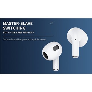 CELEBRAT earphones με θήκη φόρτισης TWS-W22, True Wireless, λευκά