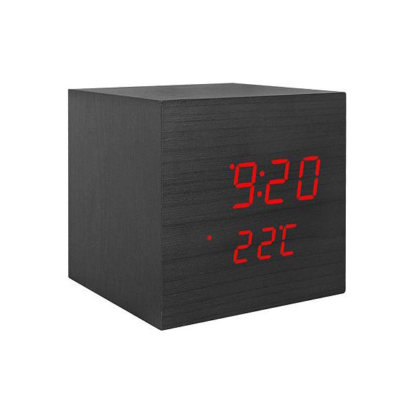 LTC ψηφιακό ρολόι LXLTC07 με ξυπνητήρι & θερμόμετρο, επιτραπέζιο, μαύρο