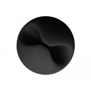 DELOCK οργανωτής καλωδίων σιλικόνης 18342, 1 θέση, Φ6.5mm, μαύρο, 6τμχ