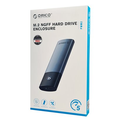 ORICO θήκη για Μ.2 SSD PWM2-WH-EP, 5Gbps, έως 4TB, λευκή