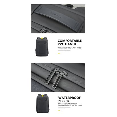 ARCTIC HUNTER τσάντα πλάτης B00328 με θήκη laptop 15.6", 19L, μαύρη