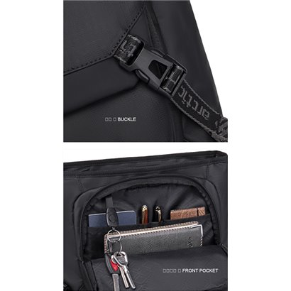 ARCTIC HUNTER τσάντα ώμου K00528 με θήκη tablet, 10L, μαύρη