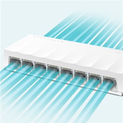 TP-LINK desktop switch LiteWave LS1008, 8-port 10/100Mbps, Ver 1.0