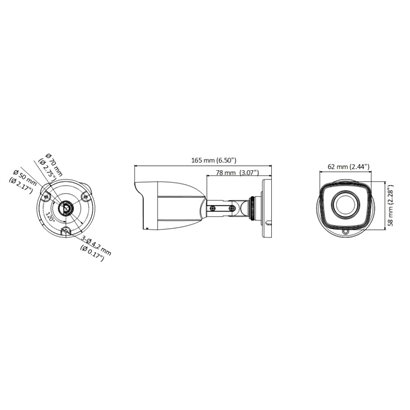 HIKVISION υβριδική κάμερα HiWatch HWT-B150-M, 2.8mm, 5MP, IP66, IR 20m