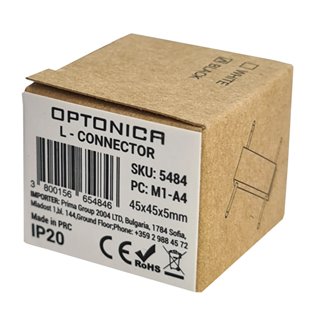 OPTONICA σύνδεσμος LED 5484, L-Connector, 60x45x5mm, IP20