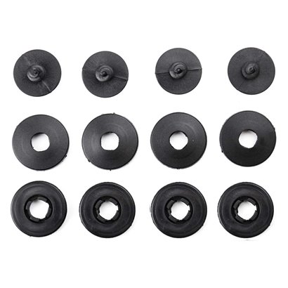 AMIO κουμπώματα για πατάκια αυτοκινήτου 02491, universal, μαύρα, 4τμχ