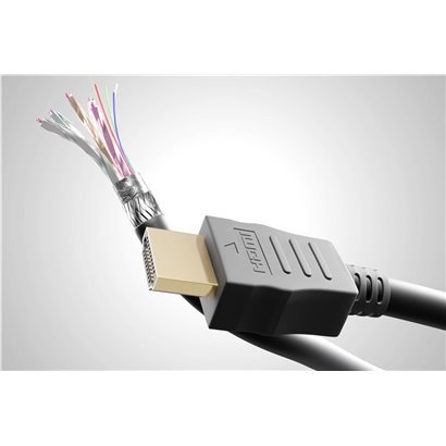 GOOBAY καλώδιο HDMI 2.1 με Ethernet 61638, ARC, 48Gbit/s, 8K, 1m, μαύρο