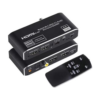 HDMI switch CAB-H150, 4-in σε 1-out, 7.1 Audio, 4K/60Hz HDR, eARC, μαύρο