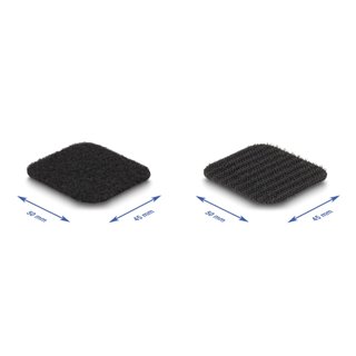 Αυτοκόλλητα τύπου Velcro TIES-067 σε ρολό 5m, 45x50mm, μαύρο
