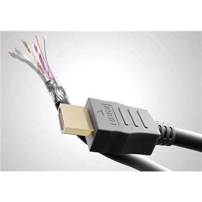 GOOBAY καλώδιο HDMI 2.0 60620 με Ethernet, 4K, 18Gbit/s, ARC, 1m, μαύρο