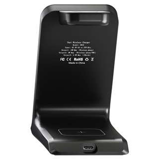 GOOBAY ασύρματος φορτιστής 60217, 3 σε 1, Qi-compatible, 15W, μαύρος