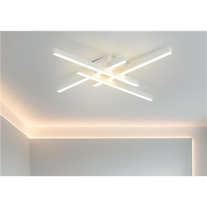 POWERTECH LED φωτιστικό οροφής HLL-0110, 50W, 4500K, 9x60x60cm, λευκό