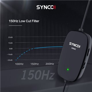 SYNCO μικρόφωνο Lav-S6M2, clip-on, omnidirectional, 3.5mm, 400mAh, μαύρο