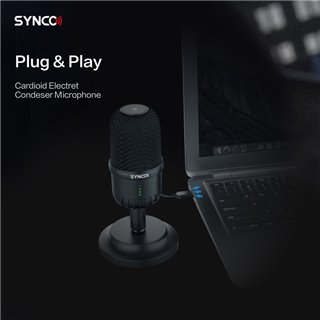 SYNCO επιτραπέζιο μικρόφωνο SY-V1M-CMIC, δυναμικό, καρδιοειδές, USB