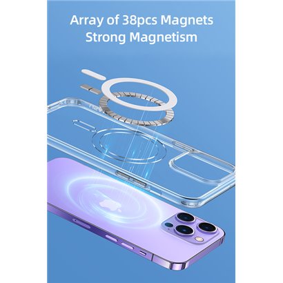 USAMS θήκη Ice Magnet για iPhone 14 Plus, με μαγνήτες, διάφανη
