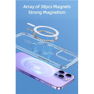 USAMS θήκη Ice Magnet για iPhone 14 Plus, με μαγνήτες, διάφανη