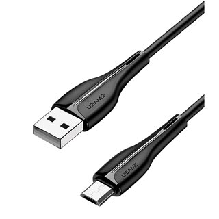 USAMS καλώδιο Micro USB σε USB US-SJ373, 2A, 1m, μαύρο