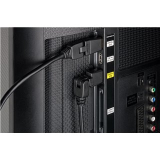 GOOBAY καλώδιο HDMI 61286, Ethernet, 360° βύσμα, 4K, 18Gbit/s, 2m, μαύρο