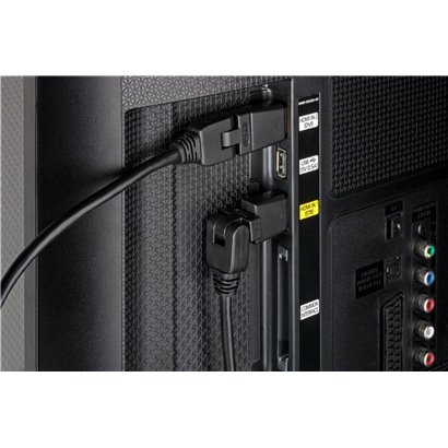 GOOBAY καλώδιο HDMI 61289, Ethernet, 360° βύσμα, 4K, 18Gbit/s, 3m, μαύρο