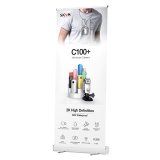 SJCAM διαφημιστικό roll up banner με εκτύπωση SJ-C100-4K, 160x60cm
