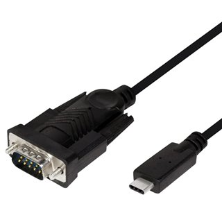 POWERTECH καλώδιο USB-C σε σειριακή RS-232 CAB-UC061, 1.8m, μαύρο