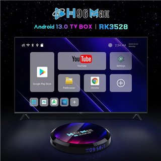 H96 TV Box Max RK3528, 8K, 2/16GB, WiFi, Bluetooth, Android 13