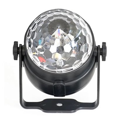 LED φωτορυθμικό φωτιστικό ZS48 με χειριστήριο, RGB, 3W, μαύρο