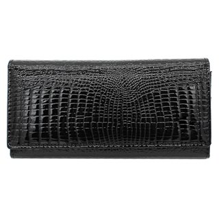 ROXXANI γυναικείο πορτοφόλι LBAG-0026, δερμάτινο, μαύρο