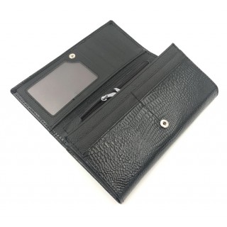 ROXXANI γυναικείο πορτοφόλι LBAG-0026, δερμάτινο, μαύρο