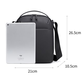 ARCTIC HUNTER τσάντα ώμου K00579, με θήκη tablet, 6L, μαύρη